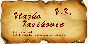 Vlajko Kašiković vizit kartica